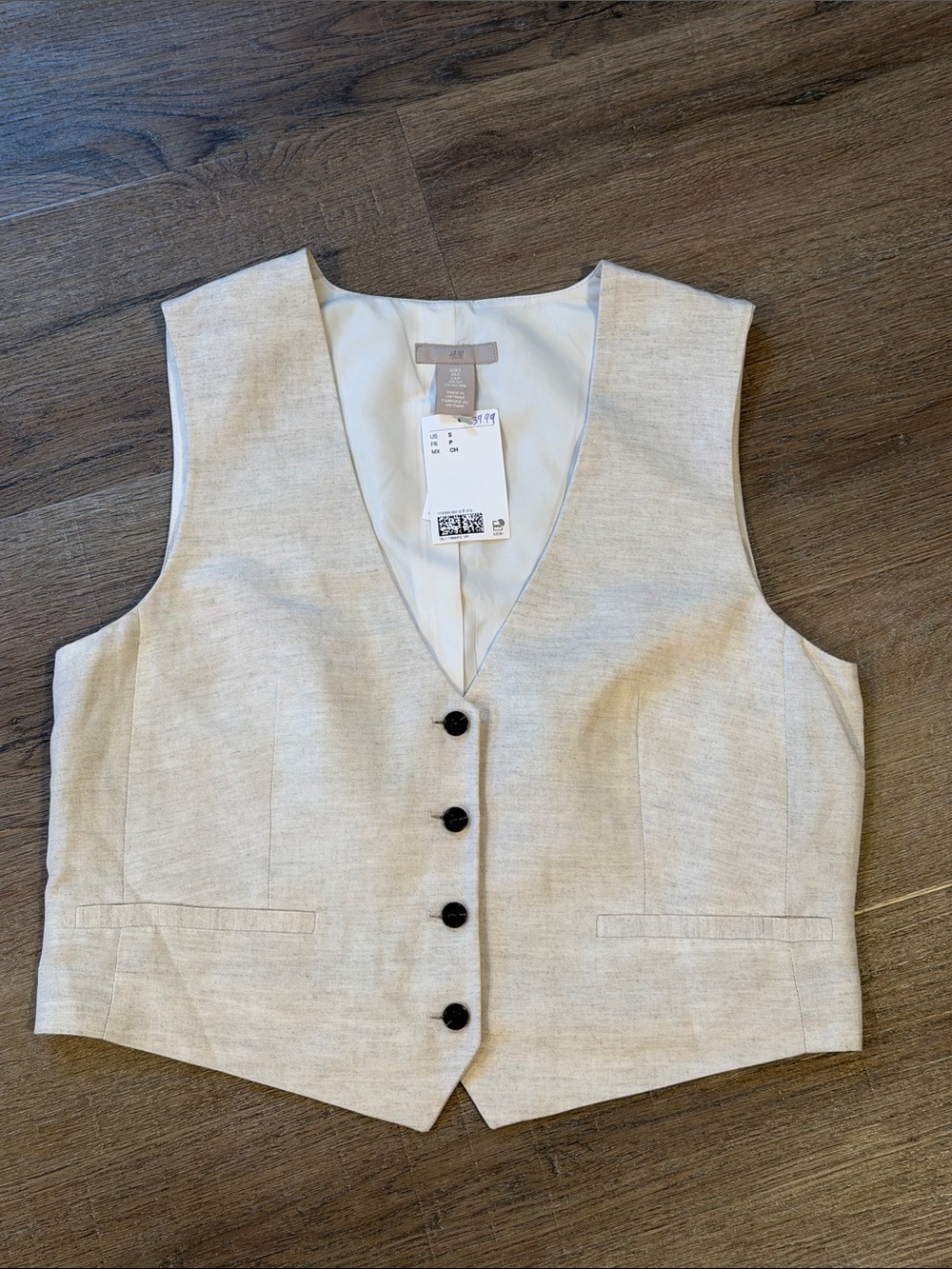 NWT H&M Linen Vest